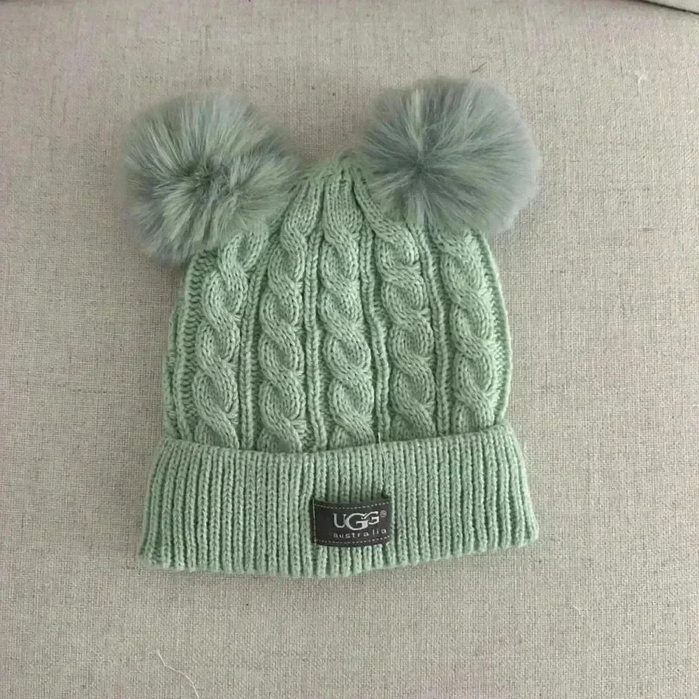 UGG double pom-pom beanie hat for baby